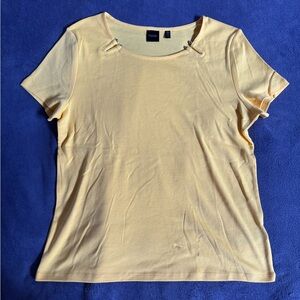 Rafaella Light Yellow Short Sleeve Tee